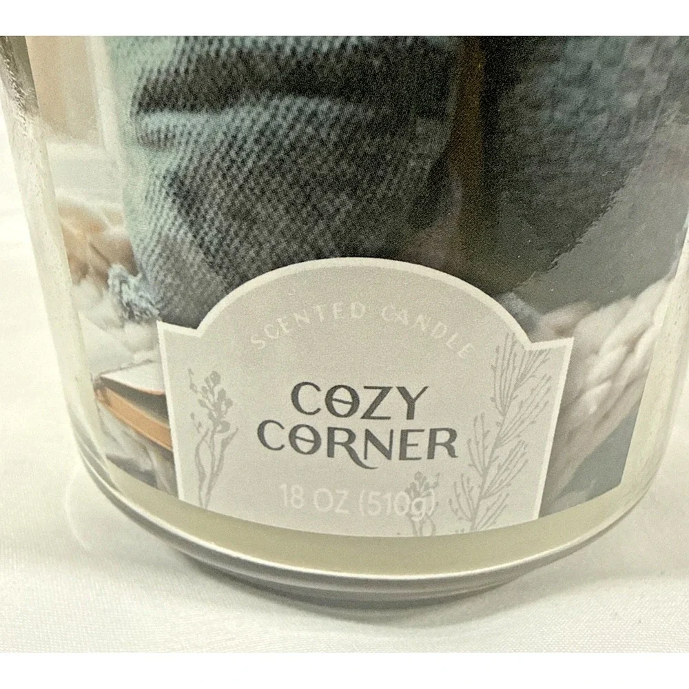 Star Candle Co Cozy Corner Scented Candle 18 oz Sage Green Glass Jar Single Wick